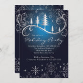 Chic Snowflakes kerstbomen feestdag Kaart (Voorkant / Achterkant)
