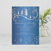 Chic Snowflakes kerstbomen feestdag Kaart (Staand voorkant)