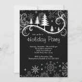 Chic Snowflakes kerstbomen feestdag Kaart (Voorkant)