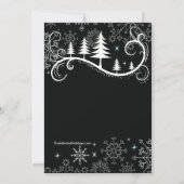 Chic Snowflakes kerstbomen feestdag Kaart (Achterkant)