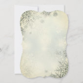 Chic Snowflakes, lampjes, ballon, kerstfeest Kaart (Achterkant)