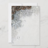 Chic Snowflakes Pine Cones Quinceañera Kaart (Achterkant)