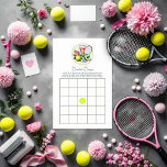 Chic Social Club Tennis Bachelorette Bingo<br><div class="desc">Voeg een vleugje speelse elegantie toe aan je vrijgezellenweekend met deze chique Bingo-kaart met een tennisthema. Met roze en witte strepen, op tennis geïnspireerde motieven en chique typografie, is dit spel perfect voor sportieve en stijlvolle vieringen. Een leuke activiteit voor vrijgezellenweekenden of vrijgezellenfeesten, het is zeker om gasten te vermaken...</div>
