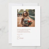 Chic Social Club Tennis Bachelorette Foto Bedankkaart (Achterkant)