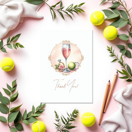Chic Social Club Tennis Bachelorette Foto Bedankkaart