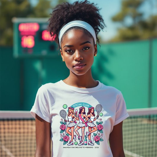 Chic Social Club Tennis Vrijgezellenweekend Tri-Blend Shirt