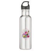 Chic Social Club Tennis Vrijgezellenweekend Waterfles (Voorkant)