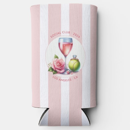 Chic Social Club vrijgezellenweekend Seltzer Blikjeskoeler (Voorkant)