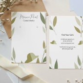 Chic Soft Foliage Pet Kunstwerk Design Kaart