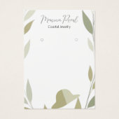Chic Soft Foliage Pet Kunstwerk Design Kaart (Voorkant)