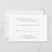 Chic Soft Gradient Roze Sinaasappel Gift Kaart (Achterkant)