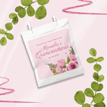 Chic Soft Pink textured Pink Quinceañera