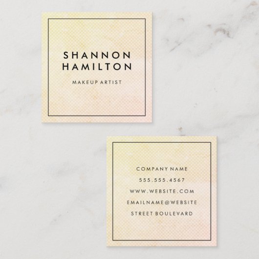 Chic Soft Scale Patroon Vierkante Visitekaartje (Voorkant / Achterkant)