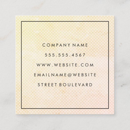 Chic Soft Scale Patroon Vierkante Visitekaartje (Achterkant)