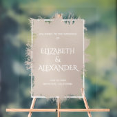 Chic Soft Taupe Splash Wedding Welkom Acryl Bord (Neutraal)