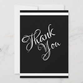 Chic Sophisticated Beauful Black & White Bedankkaart