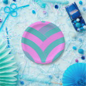 chic sophisticated modern chevrons papieren bordje (Feest)