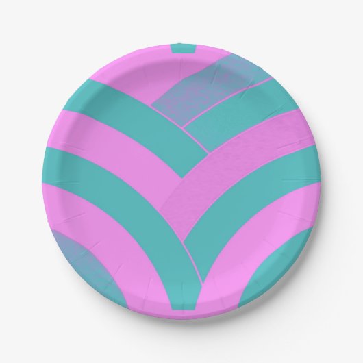 chic sophisticated modern chevrons papieren bordje (Voorkant)