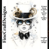 Chic Sophisticated Steampunk Vrouw Q4 Decoupage Tissuepapier