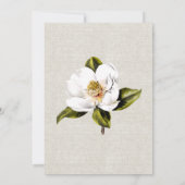 Chic Southern Belle Magnolias Wedding Invitation Kaart (Achterkant)
