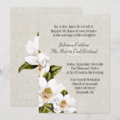 Chic Southern Belle Magnolias Wedding Invitation Kaart (Voorkant / Achterkant)