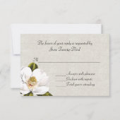 Chic Southern Magnolias Wedding RSVP Reactie (Voorkant)
