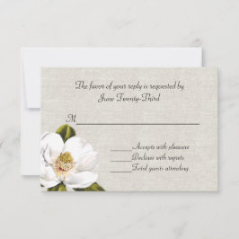 Chic Southern Magnolias Wedding RSVP Reactie