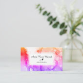 *~* Chic Spa & Salon Bold Abstracte Waterverf Visitekaartje (Staand voorkant)