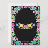 Chic Spaans Mexicaans Floral Fiesta Baby shower Kaart (Achterkant)