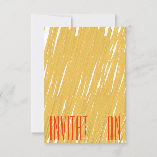 Chic Spaghetti Pasta Italiana diner Uitnodiging (Voorkant)