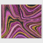 Chic Sparkle Glitter marmer roze goud Cadeaupapier (Vlak)