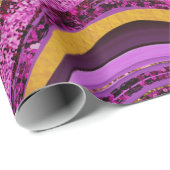 Chic Sparkle Glitter marmer roze goud Cadeaupapier (Rol Hoek)
