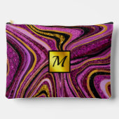 Chic Sparkle Glitter marmer roze goudmonogram Etui (Voorkant)