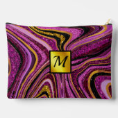 Chic Sparkle Glitter marmer roze goudmonogram Etui (Achterkant)