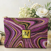 Chic Sparkle Glitter marmer roze goudmonogram Etui