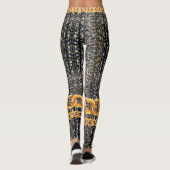 Chic Sparkly Gold Elegant voor haar eigen Leggings (Achterkant)