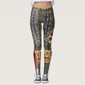 Chic Sparkly Gold Elegant voor haar eigen Leggings (Voorkant)