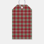 Chic Sparkly Plaid Christmas Cadeaulabel (Achterkant)