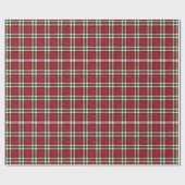 Chic Sparkly Plaid Christmas Cadeaupapier (Vlak)