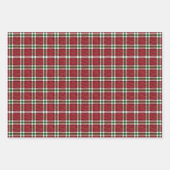 Chic Sparkly Plaid Christmas  Inpakpapier Vel (Voorkant)