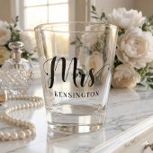 Chic Specialized Mrs Pas getrouwd Typografie Shot Glas