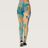 Chic Speelse Kleurrijke Giraffe Wild Savanna Safar Leggings (Achterkant)