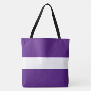 Chic Sportief Plezierig Breed Konings Paars Wit St Tote Bag
