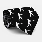 Chic Sports Baseball Hitter Silhouette Stropdas (Opgerold)