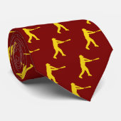 Chic Sports Baseball Hitter Silhouette Stropdas (Opgerold)