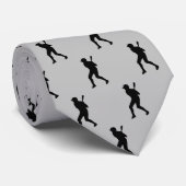 Chic Sports Baseball Hitter Silhouette Stropdas (Opgerold)