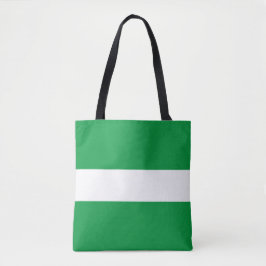 Chic Sporty Wide Kelly Groen Witte Zomer Strepen Tote Bag