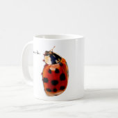 Chic Spoted Ladybug met naam Koffiemok (Voorkant links)