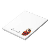 Chic Spoted Ladybug met naam Notitieblok (Linkerzijde)