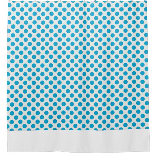 Chic Spotted Blue en White Pattern Shower Curtain Douchegordijn (Voorkant)